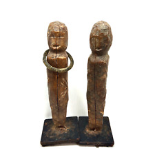 African Baule Ancestor Couple Fetish Statue Vintage Primitive Sculpture Tribal picture