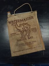 Vintage 1940/50s Watermasters Burlap Waterbag Bob Holmes Spirting Goods Texas picture
