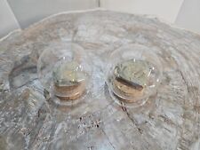 2pcs Crystals rocks fossils minerals In Glass Dome For Show picture