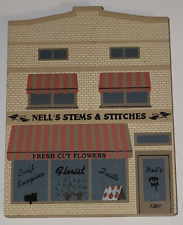 Vintage Wooden Cat's Meow Village Series VIII Nell's Stems Stitches picture