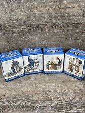 (4)VTG Long John Silvers Norman Rockwell Collection Porcelain Mugs Open-Box/Read picture
