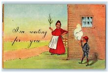 1908 Child Kid Smoking Cigar Cigarette Braddock Pennsylvania PA Antique Postcard picture
