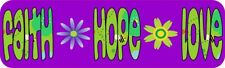 10in x 3in Faith Hope Love Vinyl Bumper magnets Car  magnetic magnet picture