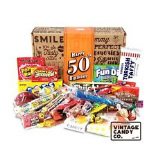 VINTAGE CANDY CO. 50TH BIRTHDAY RETRO CANDY GIFT BOX - 1970 Decade Nostalgic ... picture