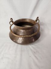 Antique Forged Hand Hammered Copper Cookware Pot w/ Handle picture