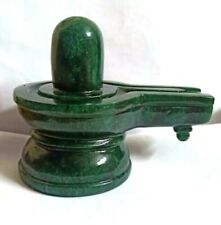 Antique Natural Gemstone Green Jade Shivlingam blessing of lord Shiva 2 Kg picture