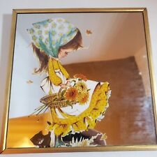  Vintage 70's Holly Hobbie Style Decorative Mirror New Old Stock (C-2) picture