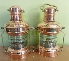 Copper & Brass Anchor Oil Lamp With Fast delivery Maritime Ship Lantern 2 Unit picture