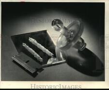 1986 Press Photo Cocaine and Pacifier Used in Anti-Drug Commercial For Mothers picture