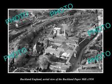 OLD 6 X 4 HISTORIC PHOTO OF BUCKLAND ENGLAND AERIAL VIEW PAPER MILL c1950 picture