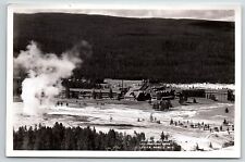1930s YELLOWSTONE PARK LUCIER POWELL WY OLD FAITHFUL REAL PHOTOGRAPH Z4624 picture