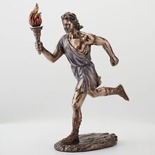 9 Inch Running Olympic Marathon Torchbearer Cold Cast Resin Bronze Finish Home picture