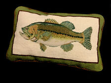 Bass Fish 100% Wool Petit Point/Needlepoint 10x15.5