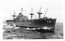 USS Hyades AF-28 Supply Ship, US Navy Photo, Vintage RPPC Real Photo Postcard picture