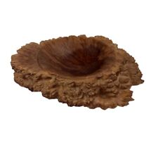 Vintage Shane Wolf Red Mallee Burl Trinket Dish Signed picture