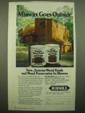 1980 Minwax Exterior Wood Finish and Wood Preservative Ad - Minwax Goes Outside picture