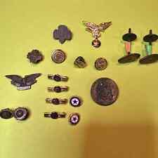 13 American Legion Lapel Pin Girl Scout Service Pins Buttons Lot Vintage picture