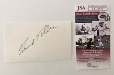 Edward Teller Signed Autographed 3x5 Card JSA Certified Hydrogen Bomb picture