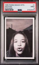 1995 Panini Smash Hits AALIYAH #1 Rookie RC Sticker PSA 9 MINT picture