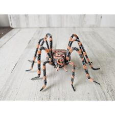 Life-size psychedelic tarantula spider Halloween prop glass beaded glitter orang picture