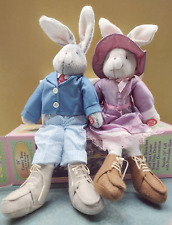 Mr & Mrs Easter Bunny 2005 Plush Doll Shelf Sitter Musical SINGS EASTER PARADE picture