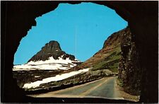 Mount Mt. Clements view from tunnel Glacier National Park MONTANA POSTCARD D8 picture