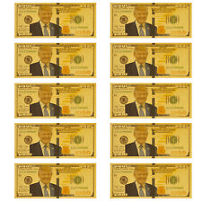 10X New President Donald Trump Colorized $1000 Dollar Bill Gold Foil Banknote US picture