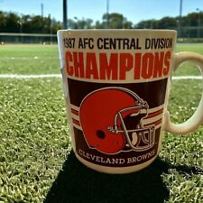 Vintage Cleveland Browns NFL 1987 AFC Central Division Championship Coffee Mug picture