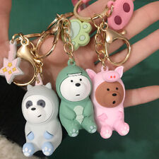 We bare bears lovely doll keychain figures toys Grizzly Panda Icebear cosplay ke picture