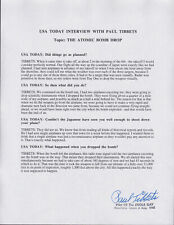 Paul Tibbets Talks About The Atomic Bomb Drop - Autographed picture