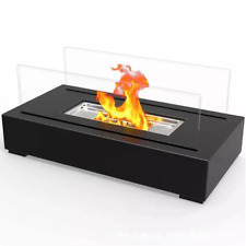 Indoor Outdoor Tabletop Rectangular Alcohol Fireplace - Stylish Metal Design for picture