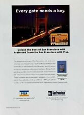  2001 SAN FRANCISCO Unlock the Best of SF with VISA Card Original PRINT AD picture