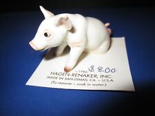 Hagen Renaker BABY PIG . sitting down # 3337 ceramic pig figurine NEW ON CARD picture