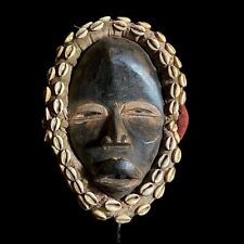 Home Décor mask African Tribal Wooden African Dan Tribe Mask cowrie shells-9560 picture
