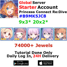 [EN] Priconne Princess Connect Re:Dive 9x3* Starter Account 20+Tix 74000+Jewel picture