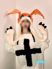 Patamon Plush Hat Digimon Adventure Digital Monster Scarf Gloves Ears Movable picture
