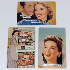 Anne Taintor Marriage Biological Clock Retro Vintage Style Postcards Set of 3 picture