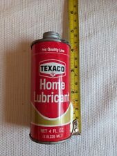 Vintage Texaco Home Lubricant 4 oz Household Oil Tin Can w Spout NEVER OPENED picture