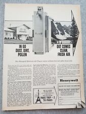 1965 Honeywell Electronic Air Cleaner Vtg Print Ad Coupon Win Free Trip to Paris picture
