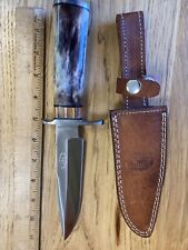 Vintage CFK USA Custom Handmade Hunting Knife Horn Leather See* picture