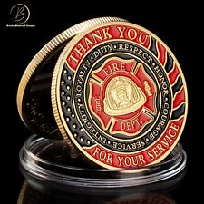 Fire Department Thank You for Your Service Challenge Coin picture