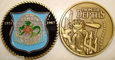 USS SEAWOLF SSN-575 SS-197 NAVY SUBMARINE FROM THE DEPTHS CHALLENGE COIN picture