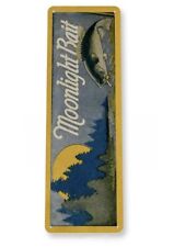 MOONLIGHT BAIT  6X 18 INCH TIN SIGN FINE FISHING TACKLE CATCH FISH BASS CRAPPIE picture