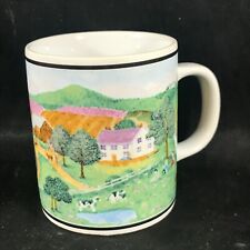 Vintage TAKAHASHI Pastoral Country Scene Coffee Mug picture