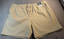 GEORGE TAN KHAKI ABOVE THE KNEE DRAWSTRING LIGHTWEIGHT STRETCH SHORTS X LARGE picture