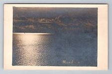RPPC-Moonlight On Water, Night, Antique, Vintage Postcard picture