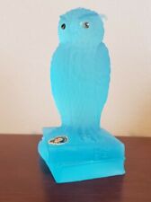 Westmorland Glass Blue Satin Owl Figurine picture
