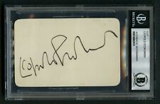 Leopold Stokowski d1977 signed autograph auto 2.5x3.5 cut English Conductor BAS picture