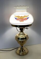 Vintage The Spirit of Seventy-Six Table Lamp Hurricane Glass Brass finish 1970s picture