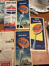 Esso Touring Service Vintage  Road Maps of Cities bundle with original letter picture